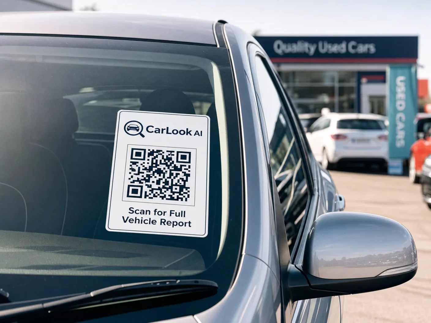 CarLook QR code window sticker example